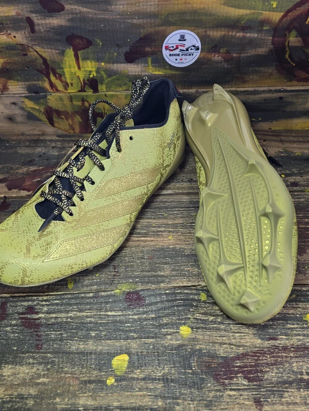 Adidas x Disney Jafar Adizero Electric Gold Football Cleats JP9953, Men 11.5 New
